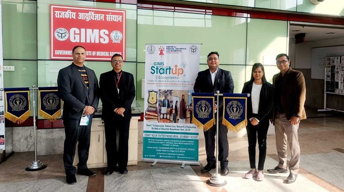 जिम्स के इनक्यूबेशन सेन्टर का डीआरडीओ के पूर्व निदेशक ने किया दौरा